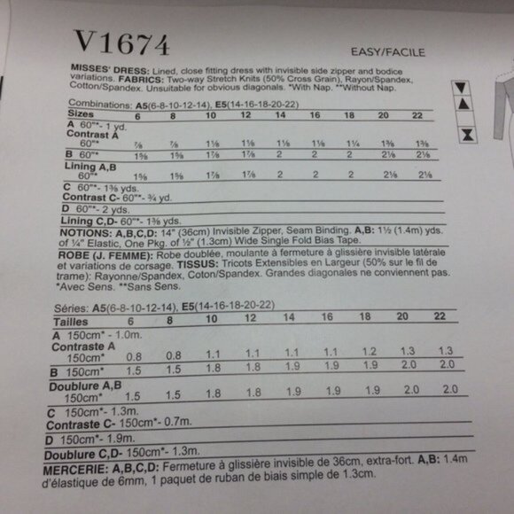 Vogue 1674 Bodycon Dress Pattern Uncut 14 16 18 20 22 Off Shoulder Criss Cross - Picture 8 of 11